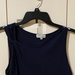 boutique Michael Stars Navy One-Shoulder Knot women’s Blouse sz small Cotton